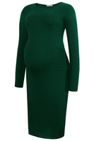 1 x RAW Customer Returns Smallshow Women s Maternity Dresses Long Sleeves Maternity Dresses,Deep Green,L - RRP €25.63