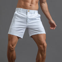 1 x RAW Customer Returns HOTIAN Men s Chino Shorts Summer Shorts Short Pants Breathable Bermuda Shorts 6 Inch Inseam Flat Stretch Shorts White S - RRP €25.99