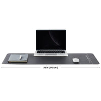 1 x RAW Customer Returns Cork Desk Pad - Double-Sided Desk Pad for Office and Home - As a Large Mouse Pad and Desk Mats on Desks Black 90cmx43cm  - RRP €23.88