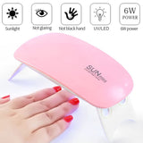 1 x RAW Customer Returns BAQI Mini UV LED Nail Lamp, Portable 6W USB Nail Dryer, Polish Curing LED Manicure Tool, Gel Light Mouse Shape Pocket Nail Art Tool for Home and Salon, Pink - RRP €6.04