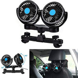 1 x RAW Customer Returns SUPAREE Vehicle Rear Seat Fan, Car Fan, 12V with 360 Rotating Double Head Adjustable Speed Rear Seat Air Fan - RRP €29.5