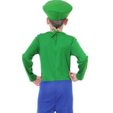 1 x Brand New WWQQYY Cosplay Costume, Super Brothers Cosplay Costume, Halloween Carnival Cosplay Costume, with Bodysuit, Hat and Mustache Cosplay Costume for Men Women Boys Girls, Boys Green, M - RRP €34.27