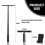 1 x RAW Customer Returns LORESJOY Extendable Shower Squeegee Black, Silicone Shower Squeegee with Holder, 23.5-95cm Adjustable Water Squeegee for Bathroom, Glass, and Cleaning, Shower Cubicle Squeegee - RRP €20.4