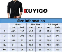 1 x RAW Customer Returns KUYIGO Men s Long Sleeve Polo Casual T Shirt Basic Classic Fashion L Black - RRP €25.2