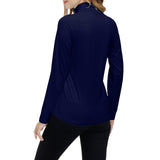 1 x RAW Customer Returns MoFiz Women s Sweatshirt Long Sleeve Sport Shirt 1 4 Zip Navy Blue S - RRP €27.99