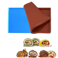 1 x RAW Customer Returns pieces silicone baking tray, Swiss roll cake mat, baking tray cover, silicone baking mat, non-slip silicone baking tray, non-stick coated silicone baking tray, biscuits, macarons 2 colours . - RRP €18.14