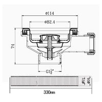 1 x RAW Customer Returns Talea Kitchen Sink 114mm Bowl Type Drain Strainer with Overflow xk267GE - RRP €19.12