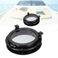 1 x RAW Customer Returns SparY Porthole 21cm Durable Round Window Easy Install Accessories Hatch Pre-Drilled ABS Car Black Universal Opening - RRP €39.99