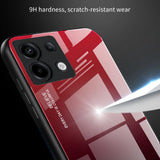 1 x RAW Customer Returns Dedux Cover Case for Xiaomi Redmi Note 13 PRO 5G, Gradient Color Tempered Glass Case Protective TPU Case Cover Red Black  - RRP €11.09