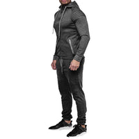 1 x RAW Customer Returns amropi men s jogging suit tracksuit sportswear men s sweat jacket and tracksuit pants sports suit grey, M  - RRP €44.99