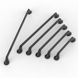 1 x RAW Customer Returns FURNIWARE 10 pieces furniture handles, cabinet handles, kitchen handles, handles furniture drawer handles, handles for kitchen cabinets, cupboards, furniture handles, drawer handles, 192 mm hole spacing, matt black - RRP €33.26