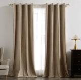 1 x RAW Customer Returns MIULEE Beige Velvet Curtain Eyelets Set of 2 140X245, Opaque Curtains Velvet for Decoration Bedroom Living Room, Beautiful Soft Curtain Blackout Velvet Curtains, Blackout Velvet Curtains Opaque - RRP €52.27