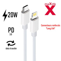 1 x RAW Customer Returns Fast Cable for Apple iPhone 14 Pro Max, 14 Pro, 14, 14 Plus AirPods Pro 2 USB-C, 3 Mag... USB-C to Lightning 1m, Sync and 20W Fast Charge - RRP €10.81