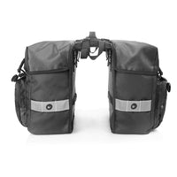 1 x RAW Customer Returns WILDKEN 40L Double Bicycle Bag Multifunctional Bicycle Bags for Luggage Rack Saddle Bags for Bicycle Rear Rack Bag with Waterproof Rain Cover for Cycling Travel Outdoor Black - RRP €59.0