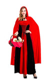 1 x RAW Customer Returns LATH.PIN Little Red Riding Hood Costume Women Halloween Cosplay Carnival Dress with Hooded Cape Plus Size Red, S  - RRP €31.72