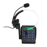 1 x RAW Customer Returns ASHATA Mini FSK DTMF Business Landline Telephone, Call Center Telephone with Hands-Free Headset, Call Center Corded Telephone Backlight for Office, Automatic Manual Answer - RRP €40.13