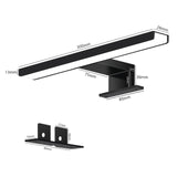 1 x RAW Customer Returns ERWEY 2 in 1 LED bathroom light IP44 mirror light cold white make-up light bathroom 230V cabinet light mirror cabinet surface-mounted light bathroom clamp light black 30cm 6000K 5W  - RRP €22.61