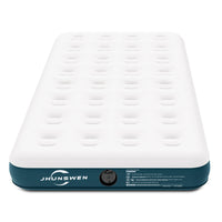 1 x RAW Customer Returns JHUNSWEN Camping Air Mattress with Pillow Flocked Surface Queen Air Mattress Travel Bed Sleeping Mat Leak Proof Mattress Inflatable for Tent House Guests SUV Truck RV Without Pump  - RRP €17.14