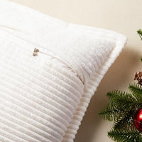 1 x RAW Customer Returns Topfinel 45x45 cushion cover cream white set of 2 corduroy winter autumn cushion covers pillowcase decorative cushion cover sofa cushion couch cushion for sofa living room - RRP €18.99