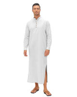 1 x RAW Customer Returns YAOHUOLE Men s Kaftan Long Sleeve Leisure Thobe Men s Kaftan Long with Pockets White L - RRP €28.21