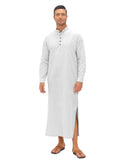 1 x RAW Customer Returns YAOHUOLE Men s Kaftan Long Sleeve Leisure Thobe Men s Kaftan Long with Pockets White L - RRP €28.21