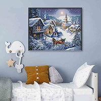 1 x RAW Customer Returns Cukol Cross Stitch Embroidery Kits Pre-Printed Set Adult Snow Scene Embroidery Templates Embroidery Pictures Pre-Printed Cross Stitch Embroidery Kit Embroidery Embroidery Picture Set for Adults Beginners Cross Stitch - RRP €17.05