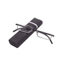 1 x RAW Customer Returns KoKoBin 2 Pack Ultra Light Frame TR90 Reading Glasses Reading Aid Half Frame Metal Glasses Semi Frame Vision Aid with Glasses Case for Men and Women - RRP €58.8