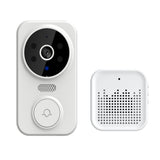 1 x RAW Customer Returns Splenssy Wireless Smart Video Doorbell Camera with Wireless Chime, Intercom Night Vision Rechargeable Security Doorbell WiFi Camera 2-Way Audio, White - RRP €18.14