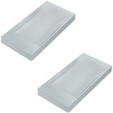 5 x RAW Customer Returns Pack of 2 minimalist soap dishes, concealed drip tray, elastic TPR soap holder, mildew and waterproof, suitable for bathroom and kitchen countertops gray  - RRP €35.2