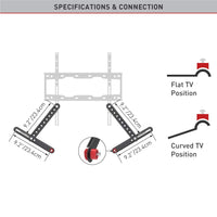 4 x RAW Customer Returns Barkan Universal Soundbar Mount, for mounting above or below TV, for 13 - 80 inch TV, for most soundbars, holds up to 6.5Kg, easy installation - RRP €71.6