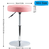 1 x RAW Customer Returns FURWOO Round Salon Massage Swivel Stool Chair Work Barber Shop Mud Beauty Salon Beauty Chair Beak Small Stools Pink  - RRP €36.99