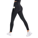 1 x RAW Customer Returns GymCope Leggings Women Black, Sports Pants Women High Waist with Cell Phone Pockets, Yoga Pants Jogging Pants Women Opaque for Yoga, Hiking, Running, Fashion - RRP €23.59