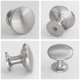 1 x RAW Customer Returns LONTAN 20 pieces furniture knobs cabinet knobs stainless steel brushed kitchen knobs silver furniture knobs modern door knob silver furniture knobs round drawer knob furniture knobs one hole - RRP €33.26