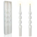 1 x Brand New Gedengni tapered candles white candlesticks set of 2 twisted candlesticks spiral tapered candles 2cm long twisted candle holder for home decoration holiday party women gifts - RRP €18.12