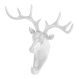 1 x RAW Customer Returns Restokki Deer Antler Decoration Antler Decoration Wall Hanger Creative Deer Head Self-Adhesive Wall Door Hook Hanger Key Bag Holder Organizer Home Decor White  - RRP €10.5