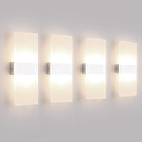 1 x RAW Customer Returns Klighten 4PCS Indoor Wall Lamp 12W Neutral White 4000K, Modern Acrylic Wall Light Perfect for Bedroom, Living Room, Bathroom, Corridor, Stairs - RRP €67.99