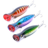 1 x RAW Customer Returns GudGmtoy 3Pcs Floating Lure Popper Bait Topwater Fishing Lures Big Popper Fishing Lures Saltwater Fishing Artificial Hard Lure Bass Tuna Popper Lure for Sea Bass, Pike, Perch, Muskie 13cm - RRP €16.13