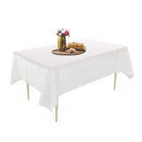 1 x RAW Customer Returns Puricon Pack of 6 disposable plastic tablecloths 137 x 274 cm, premium rectangular table cover garden tablecloth for catering, festivals, parties, weddings or household - white - RRP €12.6