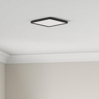 1 x RAW Customer Returns Ouyulong LED ceiling light 24W, LED ceiling bathroom black IP44, LED ceiling hallway light 5000K, 2600LM, 23CM, kitchen, bedroom, balcony, living room ceiling light - RRP €30.99