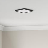 1 x RAW Customer Returns Ouyulong LED ceiling light 24W, LED ceiling bathroom black IP44, LED ceiling hallway light 5000K, 2600LM, 23CM, kitchen, bedroom, balcony, living room ceiling light - RRP €30.99