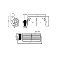 1 x RAW Customer Returns Cross-flow fan AKS680-180 Cross-flow fan Fan blower for stove oven - RRP €69.9