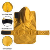 7 x Brand New LeerKing Dog Raincoat with Soft Lining Rain Jacket Waterproof Raincoat Dog for Small, Medium and Large Dogs Length 11 to 71 Yellow 4XL - RRP €254.03