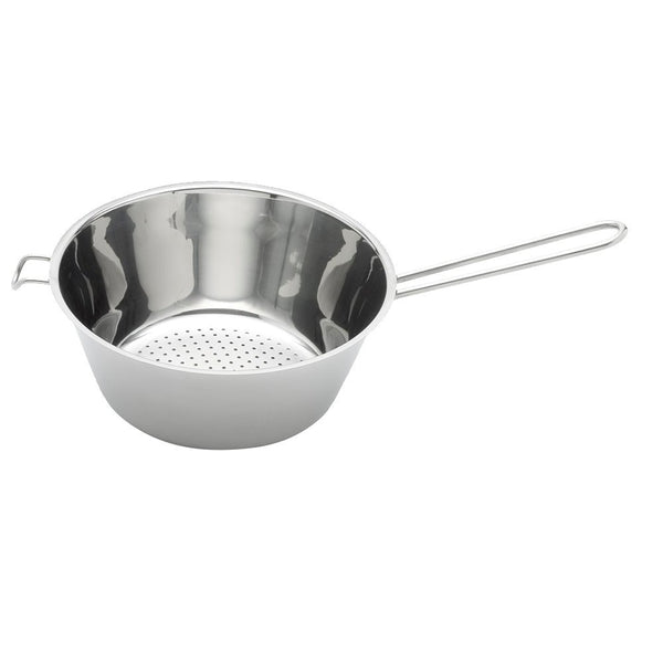 2 x RAW Customer Returns Weis 11820 Blanching Strainer with Flat Bottom Stainless Steel Silver 40 x 22 x 12 cm - RRP €39.9