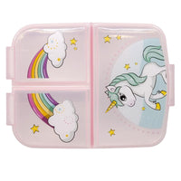 2 x RAW Customer Returns Premium lunch box unicorn lunch box with 3 compartments, Bento lunch box for children - ideal for school, kindergarten or leisure - RRP €24.34