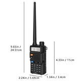 1 x RAW Customer Returns 2 pieces 5R Walkie Talkie Dual Band VHF UHF 144-146 430-440MHz long range radio for adults with 128 channels, LED light, USB charger - RRP €68.99