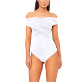 4 x Brand New Inlefen Women Sexy Off Shoulder Slim Bodysuit Sleeveless Leotard Jumpsuit - RRP €110.4