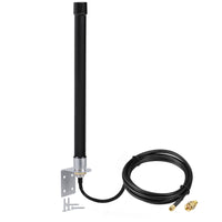 1 x RAW Customer Returns Bingfu 4G LTE Antenna Outdoor Long Range 6 dBi SMA RPSMA Wall Mount Waterproof Fiber Optic Antenna with 3 m Cable Compatible with 4G LTE Router Gateway Modem Security Camera, Matte Black - RRP €33.26