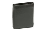 1 x RAW Customer Returns LEAS combination wallet with RFID protection in portrait format with flap for many cards genuine leather, black Escalera edition - RRP €30.24