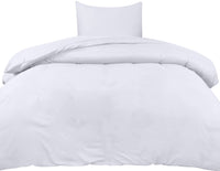 1 x RAW Customer Returns Utopia Bedding bed linen 140x200 set - microfiber duvet cover 140x200 cm 1 pillowcase 65x65 cm - white - RRP €16.28