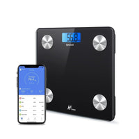 1 x RAW Customer Returns New Bluetoth Body Fat Scales Compatible with iOS and Android , Smart Digital Bathroom Scales, Body Weight Meter, BMI, Muscle Mass, Body Fat, Water, Bone Mass, Black - RRP €21.61